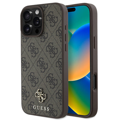 Apple iPhone 16 Pro Kılıf Guess Orjinal Lisanslı M-safe Şarj Özellikli Small 4G Classic Kapak - Görsel 4