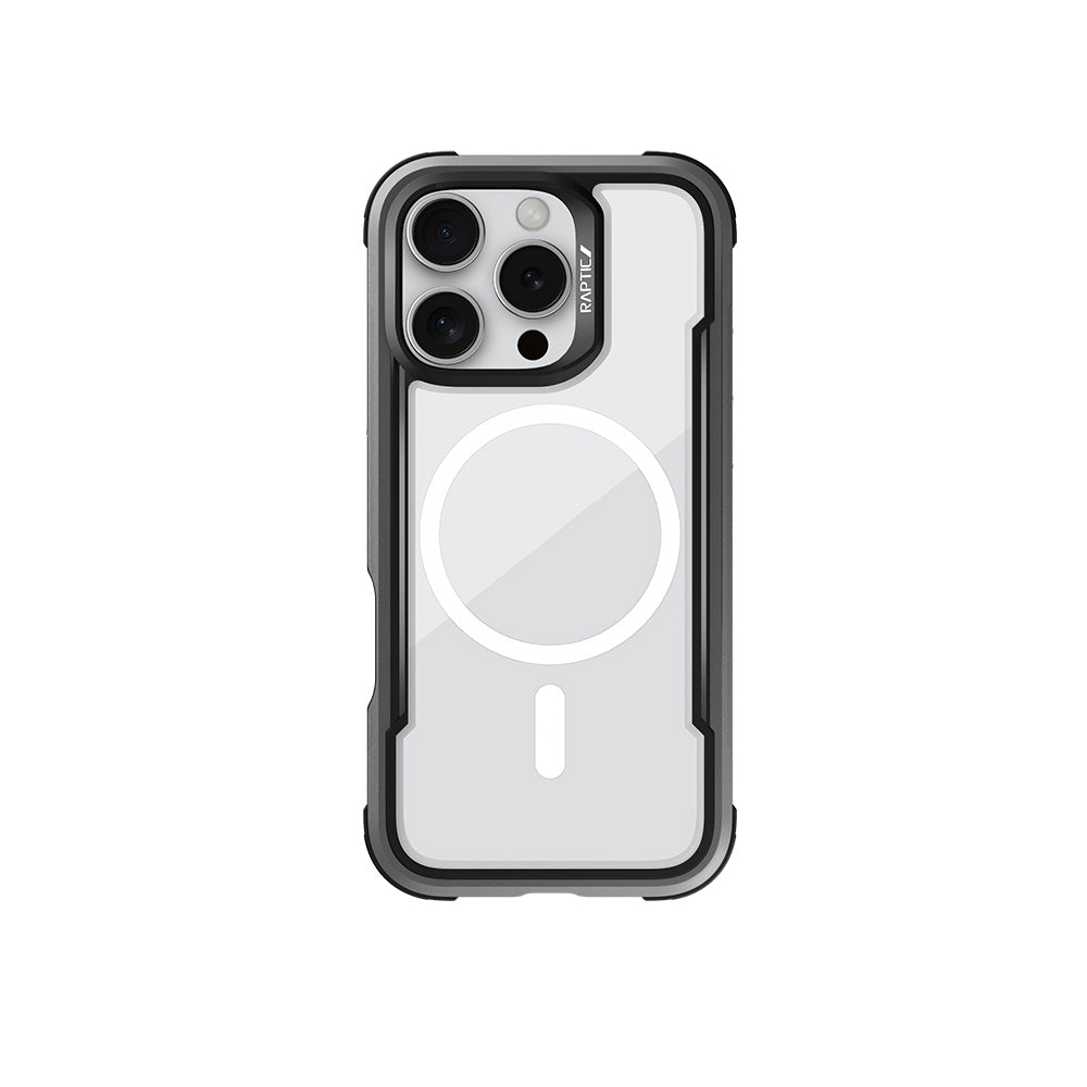 Apple iPhone 16 Pro Kılıf M-safe Şarj Özellikli Airbagli Raptic Shield Serisi Şeffaf Arka Yüzey Kapak - Görsel 2
