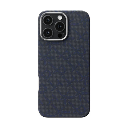 Apple iPhone 16 Pro Kılıf M-safe Şarj Özellikli Aramid Fiber Pitaka Tactile Woven Monogram Serisi Kapak - Görsel 3