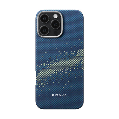 Apple iPhone 16 Pro Kılıf M-safe Şarj Özellikli Aramid Fiber Pitaka Tactile Woven Starpeak Serisi Milky Way Galaxy Kapak - Görsel 2