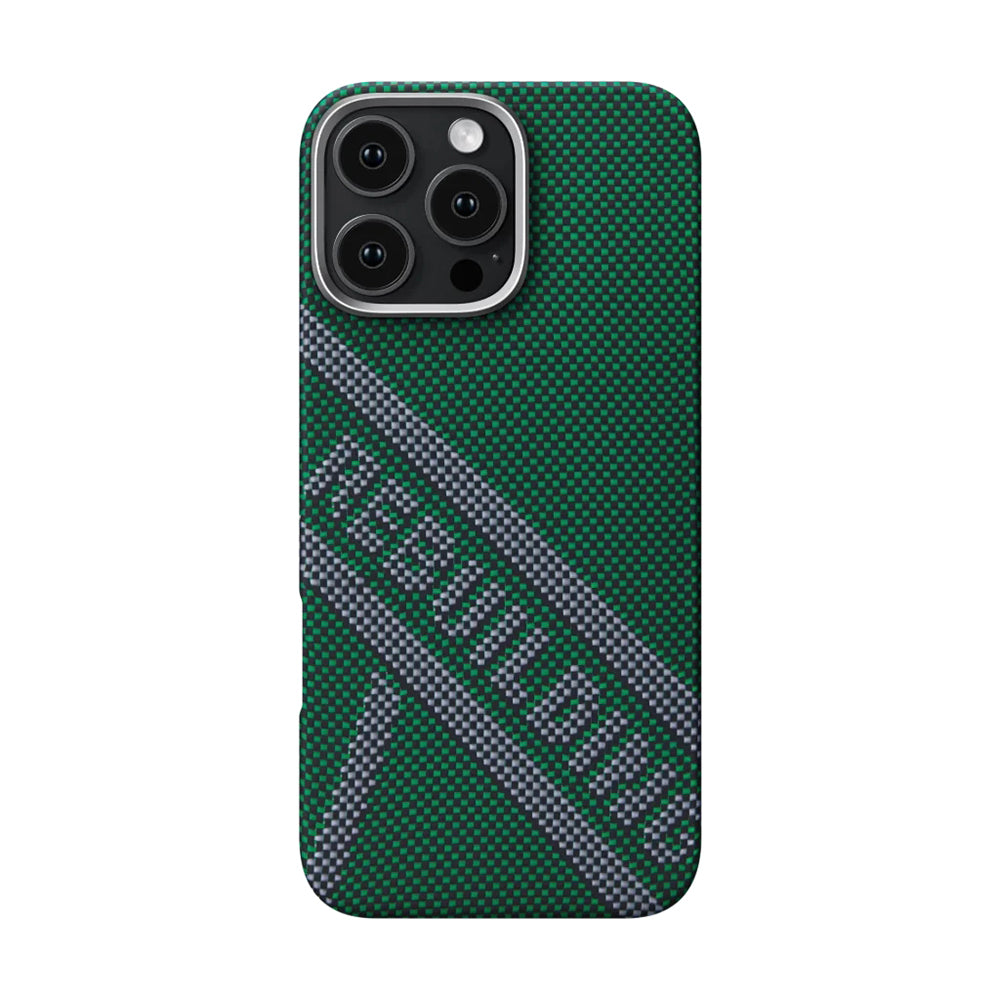 Apple iPhone 16 Pro Kılıf M-safe Şarj Özellikli Aramid Fiber Re-TROS Tasarımlı Pitaka Tactile Woven Rebuilding Serisi Kapak - Görsel 2