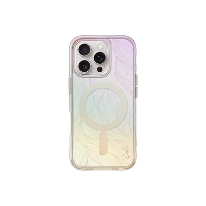Apple iPhone 16 Pro Kılıf M-safe Şarj Özellikli Holografik Şeffaf Arka Yüzey Coehl Willow Kapak