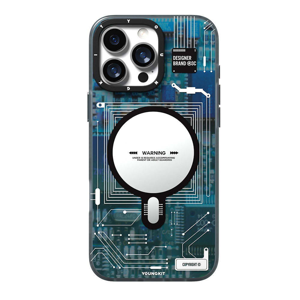Apple iPhone 16 Pro Kılıf M-safe Şarj Özellikli Kamera Denetim Butonlu Youngkit Technology Serisi Kapak - Görsel 3