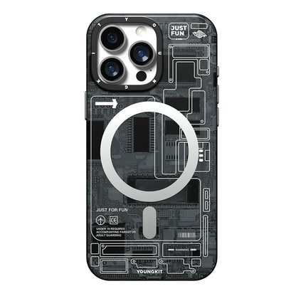 Apple iPhone 16 Pro Kılıf M-safe Şarj Özellikli Kamera Denetim Butonlu Youngkit Technology Serisi Kapak - Görsel 2