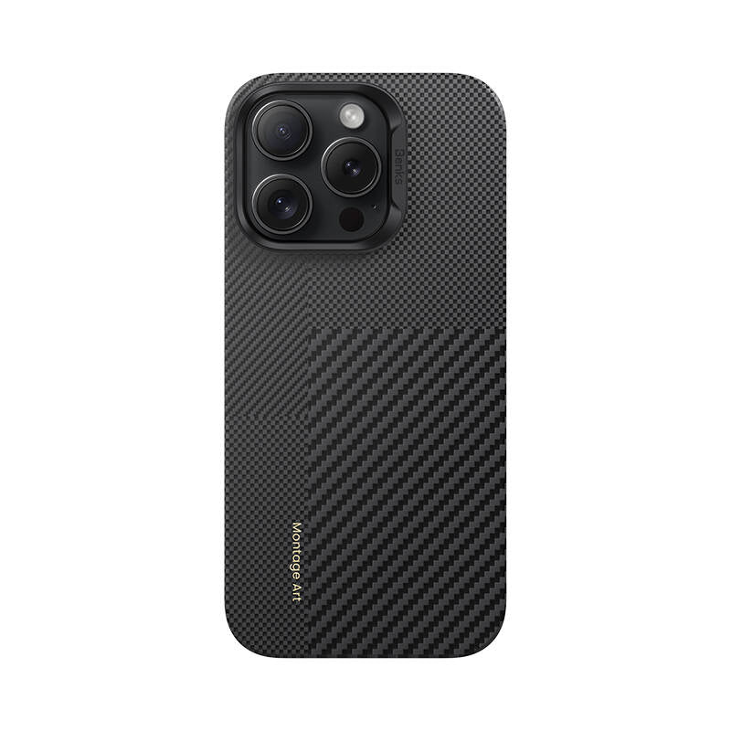 Apple iPhone 16 Pro Kılıf M-safe Şarj Özellikli Karbon Fiber Benks Montage ArmorAir Kevlar Kapak - Görsel 2