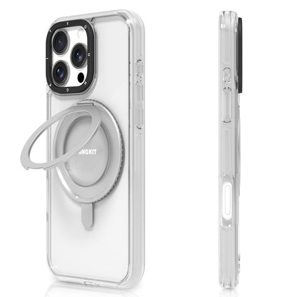 Apple iPhone 16 Pro Kılıf M-safe Şarj Özellikli Parmak Ring Standlı Youngkit Pivot Serisi Kapak - Görsel 2