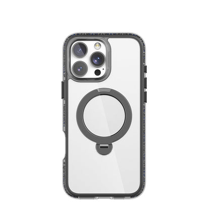 Apple iPhone 16 Pro Kılıf M-safe Şarj Özellikli Raptic AirJoy Serisi Boncuk Tasarımlı 360 Derece Dönebilen Standlı Kapak