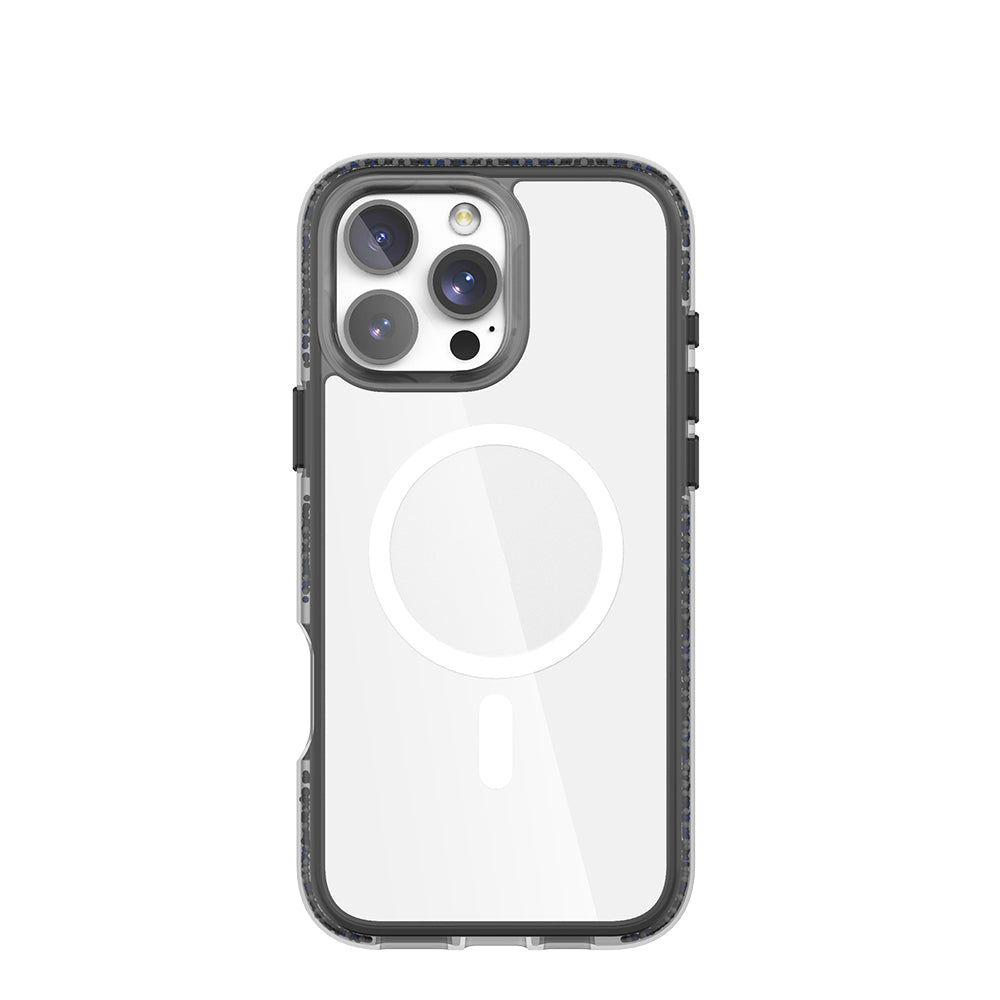 Apple iPhone 16 Pro Kılıf M-safe Şarj Özellikli Raptic AirJoy Serisi Boncuk Tasarımlı Şeffaf Kapak - Görsel 3