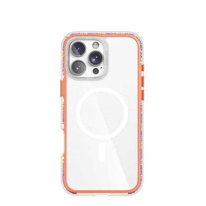 Apple iPhone 16 Pro Kılıf M-safe Şarj Özellikli Raptic AirJoy Serisi Boncuk Tasarımlı Şeffaf Kapak - Görsel 2