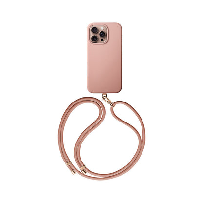 Apple iPhone 16 Pro Kılıf M-safe Şarj Özellikli Soft Arka Yüzey Askı İpli Coehl Creme Kapak - Görsel 3