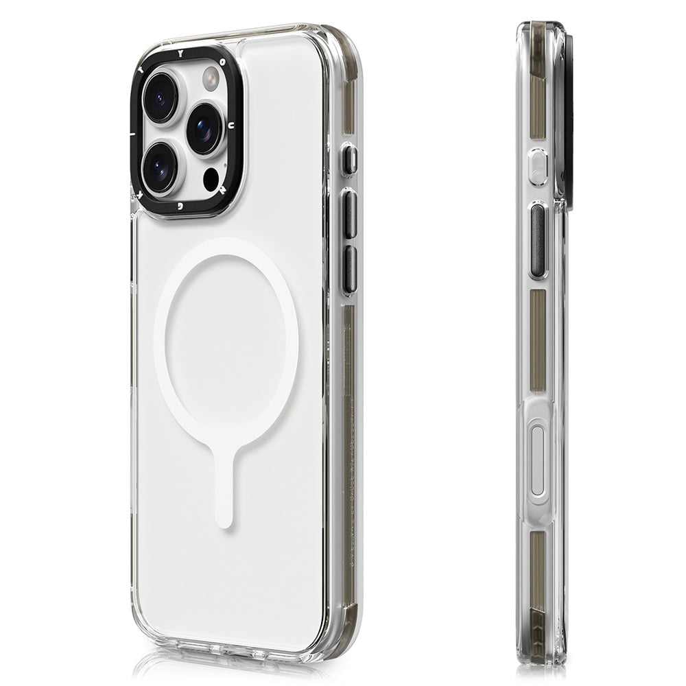 Apple iPhone 16 Pro Kılıf M-safe Şarj Özellikli YoungKit Crystal Color Serisi Kapak - Görsel 4