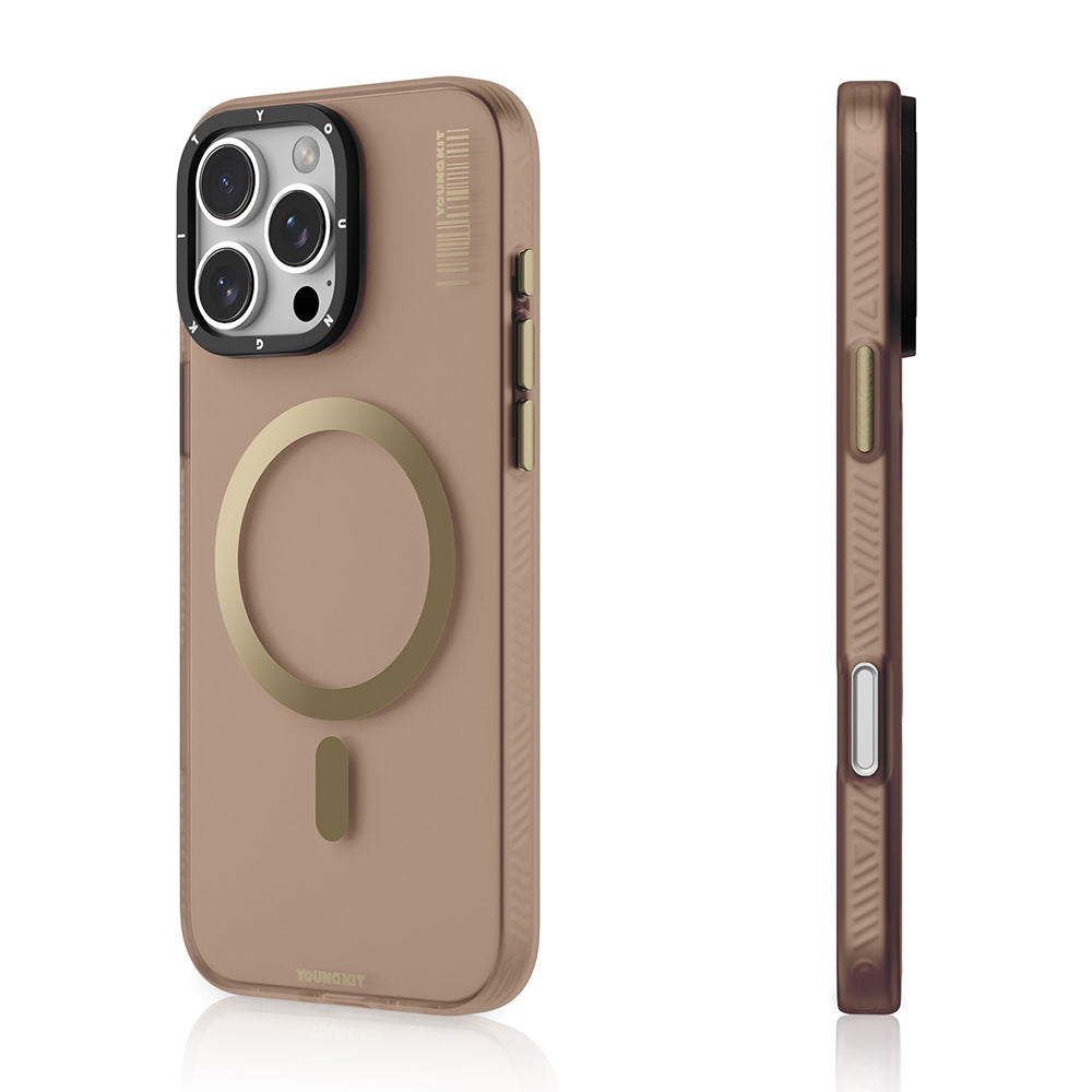 Apple iPhone 16 Pro Kılıf M-safe Şarj Özellikli Youngkit Hidden Sand Serisi Kapak - Görsel 4