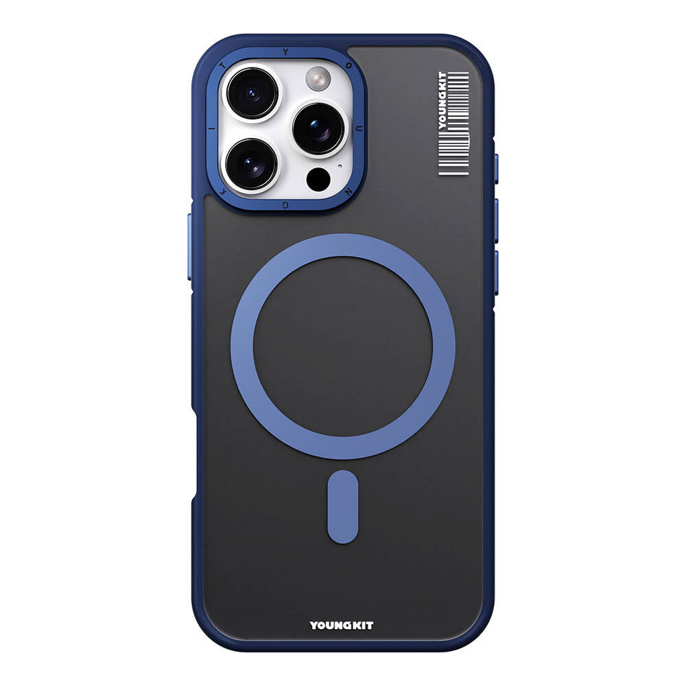 Apple iPhone 16 Pro Kılıf M-safe Şarj Özellikli Youngkit Rock Sand Serisi Kapak - Görsel 2