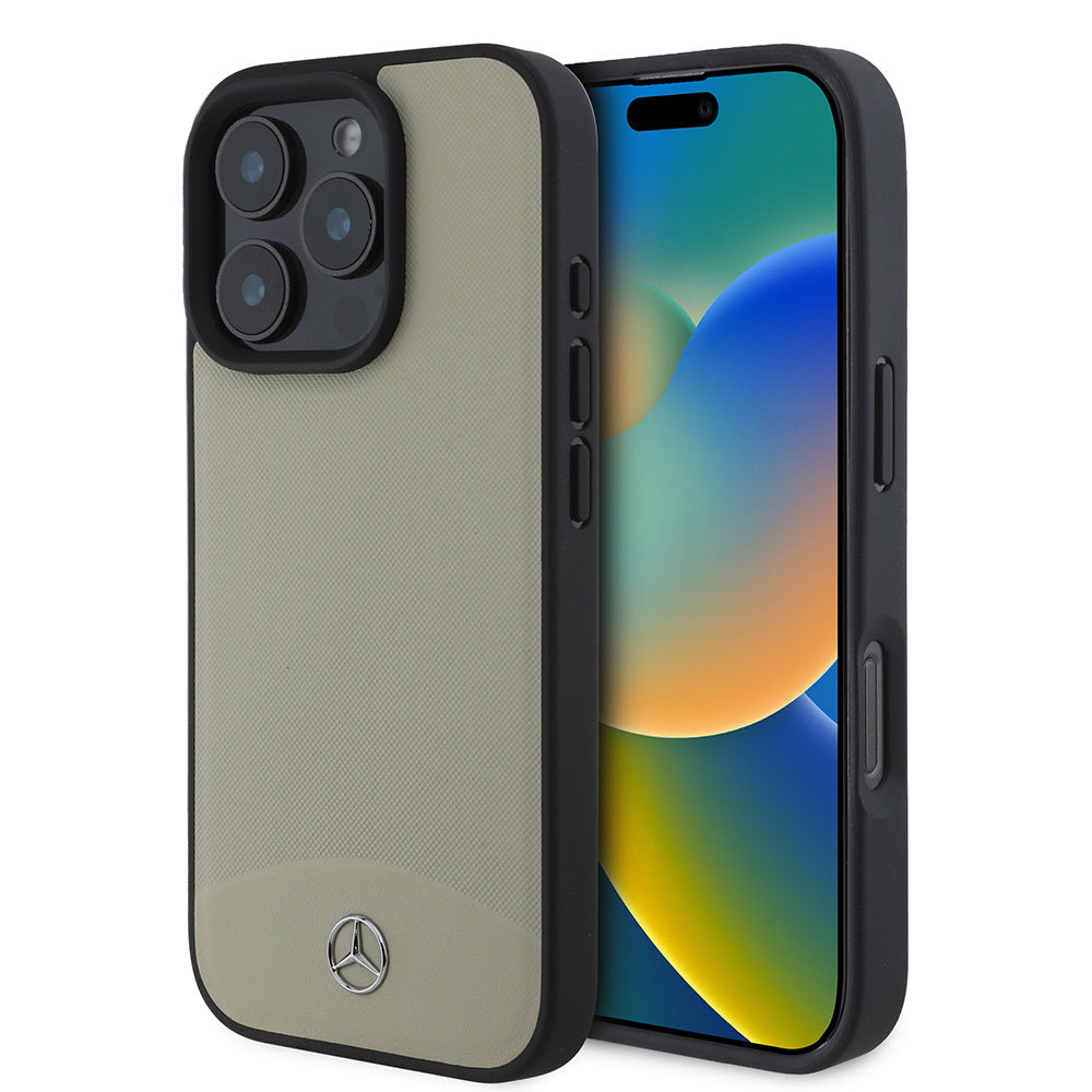 Apple iPhone 16 Pro Kılıf Mercedes Benz Orjinal Lisanslı M-safe Şarj Özellikli Dokulu ve Düz Deri Kapak - Görsel 3