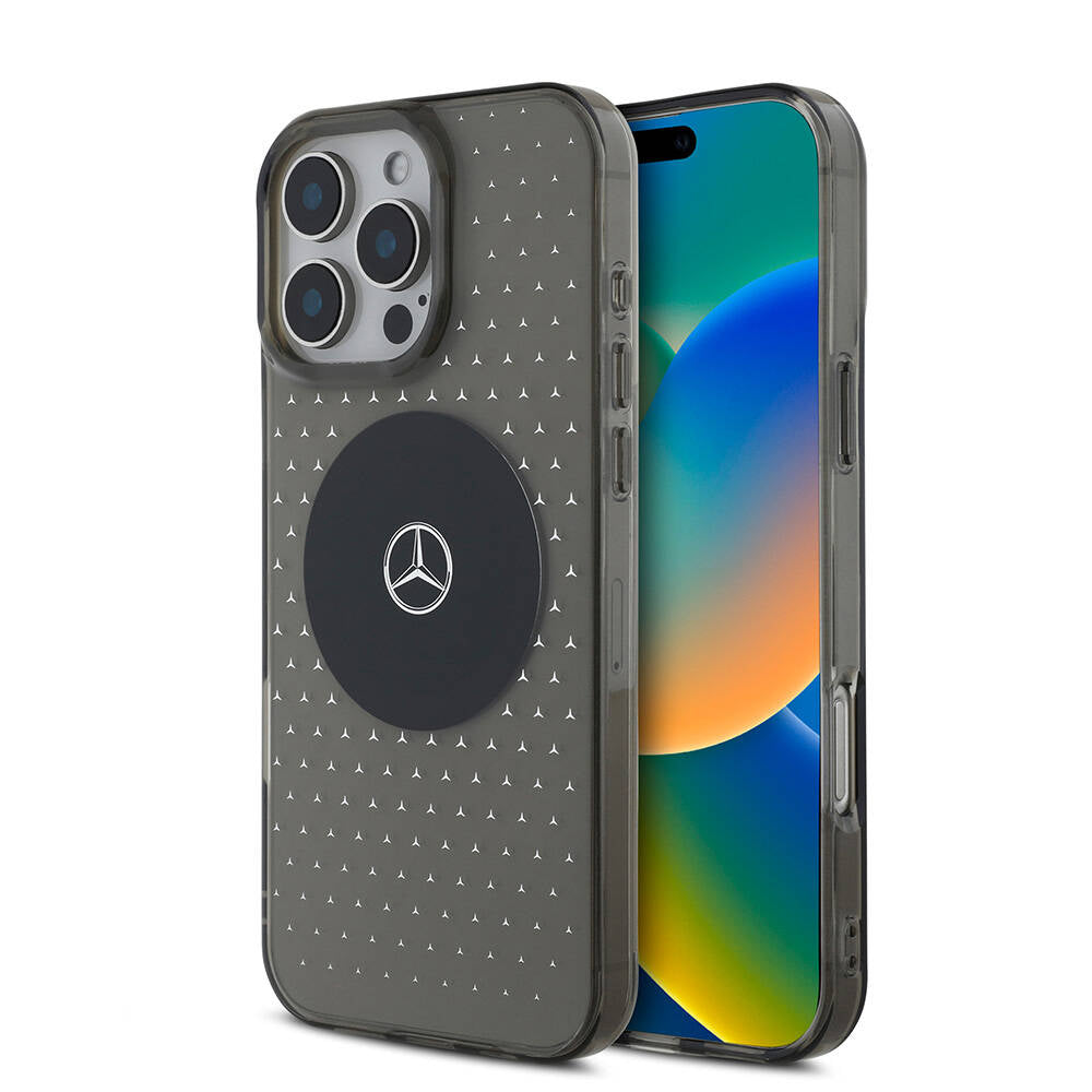 Apple iPhone 16 Pro Kılıf Mercedes Benz Orjinal Lisanslı M-safe Şarj Özellikli Yıldız Desenli Transparan Kapak - Görsel 2