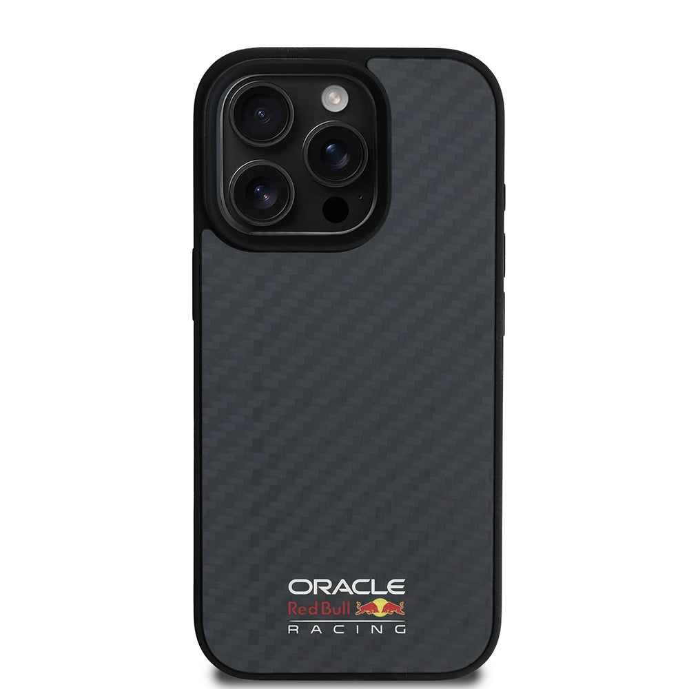 Apple iPhone 16 Pro Kılıf Redbull Orjinal Lisanslı M-safe Şarj Özellikli Karbon Fiber Tasarımlı Parlayan Logolu Kapak - Görsel 2