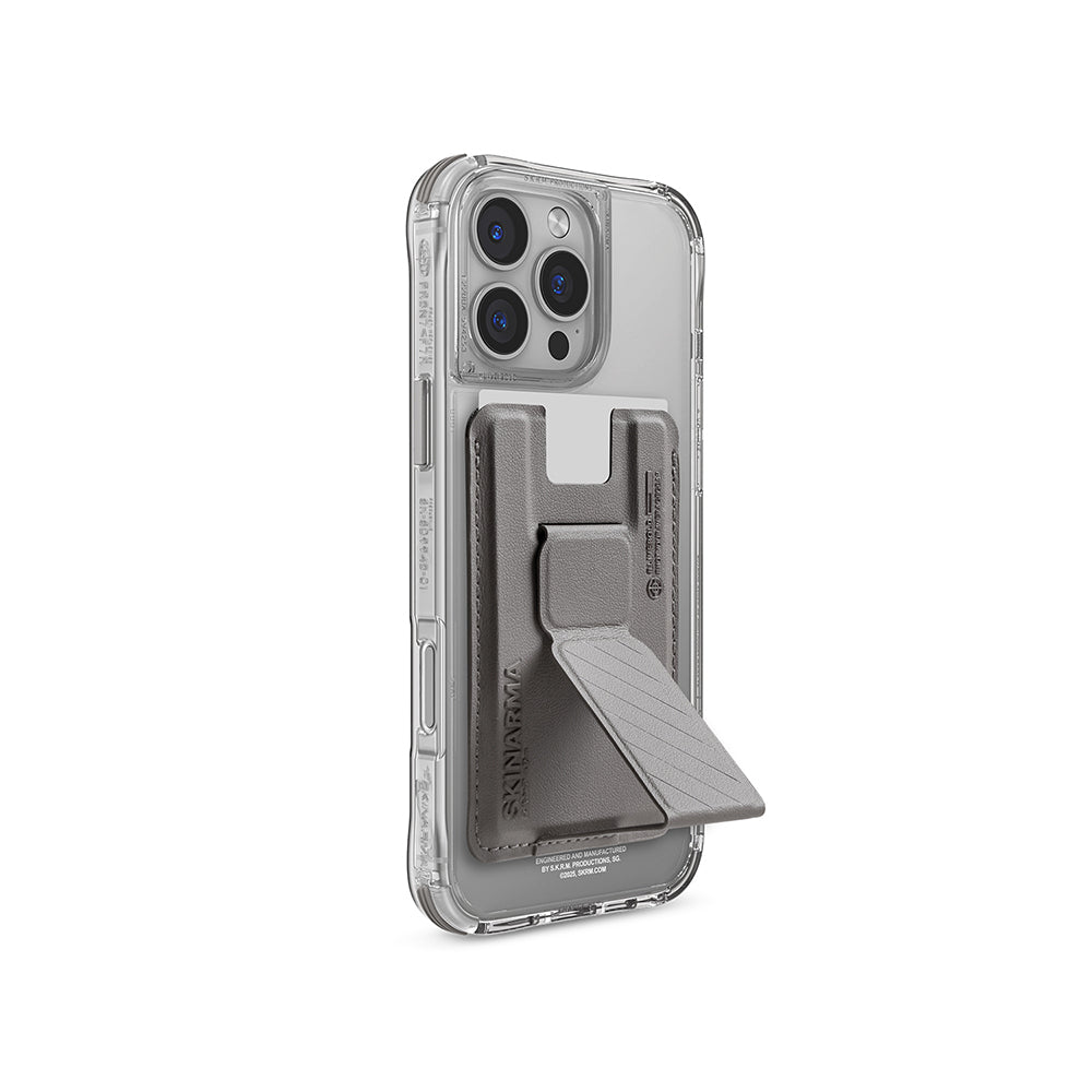 Apple iPhone 16 Pro Kılıf SkinArma Şeffaf M-safe Şarj Özellikli Prime Edition Kado Kartlıklı Saido Kapak - Görsel 4