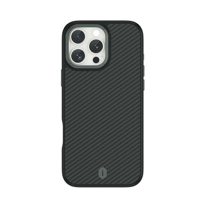Apple iPhone 16 Pro Kılıf Wiwu DCC-205 M-safe Şarj Özellikli Aramid Fiber Tasarım Kevlar Kapak - Görsel 2