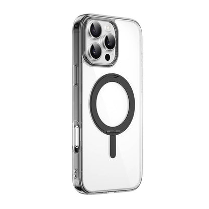 Apple iPhone 16 Pro Kılıf Wiwu MCC-201 iShield Ultra Serisi M-safe Şarj Özellikli Standlı Crystal Sert PC Kapak - Görsel 2
