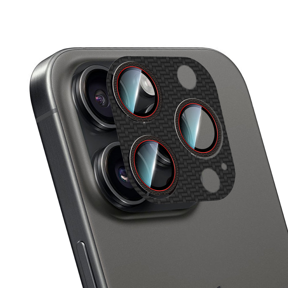 Apple iPhone 16 Pro Max CaseWorld Karbon Fiber Serisi Anti Reflective Ultra Clear Full Kamera Lens Koruyucu - Görsel 4