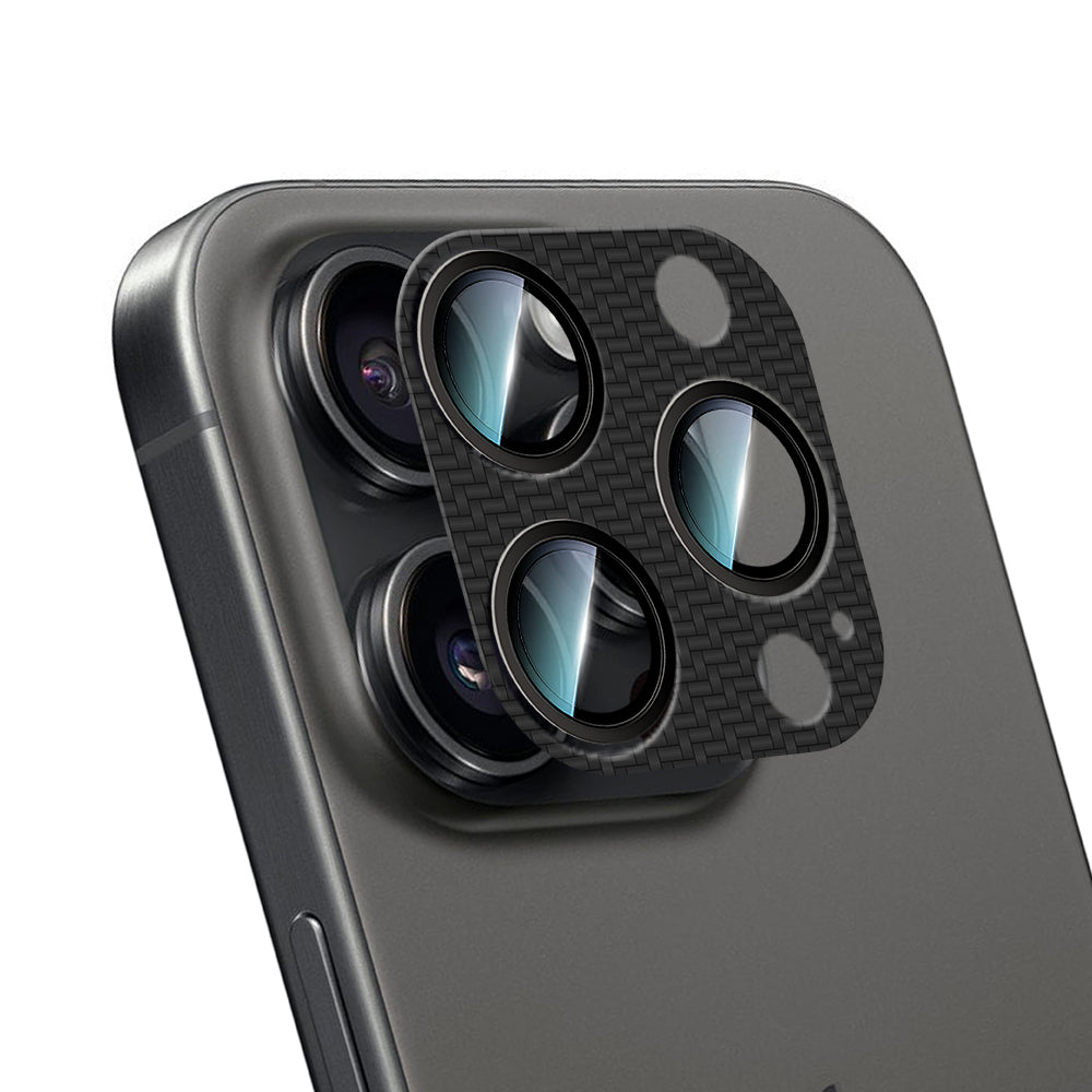 Apple iPhone 16 Pro Max CaseWorld Karbon Fiber Serisi Anti Reflective Ultra Clear Full Kamera Lens Koruyucu - Görsel 5