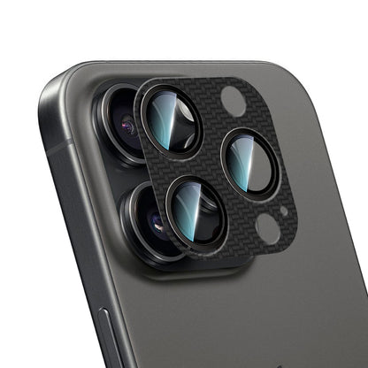Apple iPhone 16 Pro Max CaseWorld Karbon Fiber Serisi Anti Reflective Ultra Clear Full Kamera Lens Koruyucu - Görsel 5