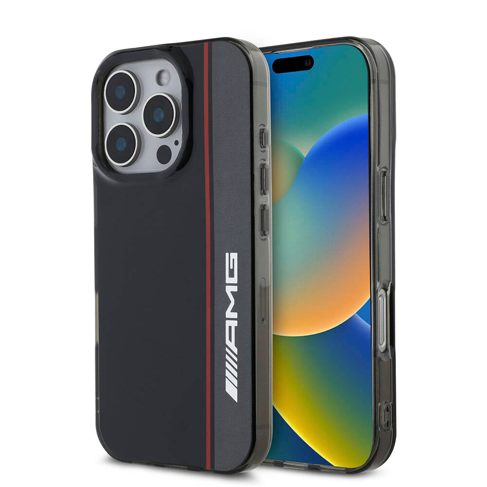 Apple iPhone 16 Pro Max Kılıf AMG Orjinal Lisanslı M-safe Şarj Özellikli IML Baskı Logolu Çift Katmanlı Bow Lines Kapak - Görsel 2