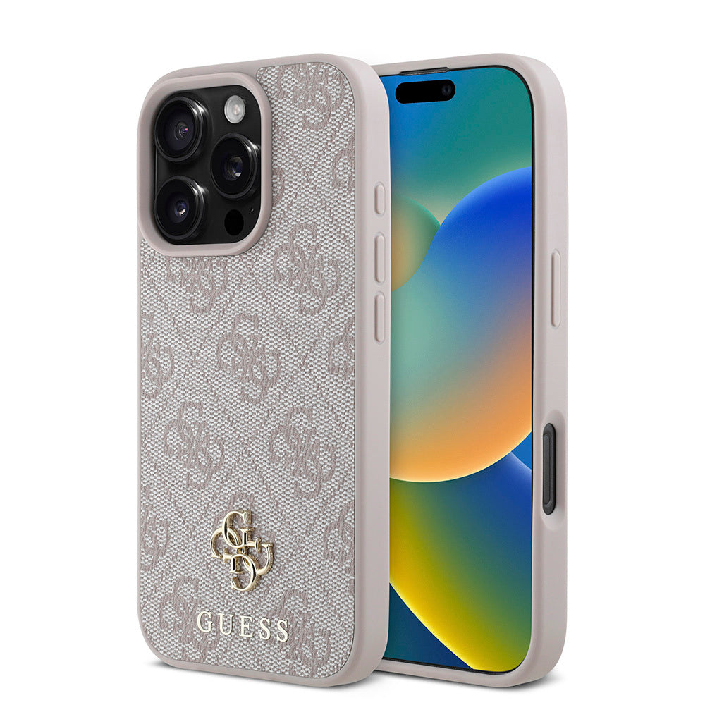 Apple iPhone 16 Pro Max Kılıf Guess Orjinal Lisanslı M-safe Şarj Özellikli Small 4G Classic Kapak - Görsel 4