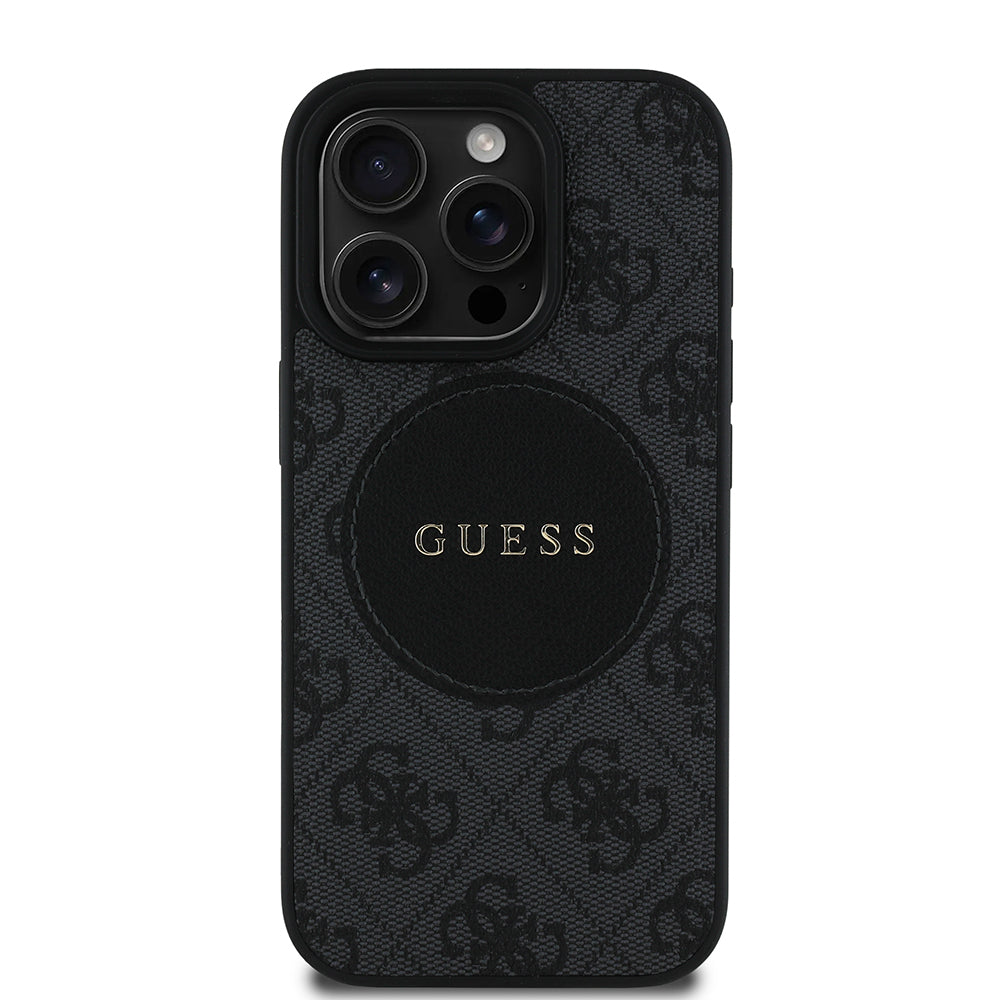 Apple iPhone 16 Pro Max Kılıf Guess Orjinal Lisanslı M-safe Şarj Özellikli Yazı Logolu Circle Classic Kapak - Görsel 2