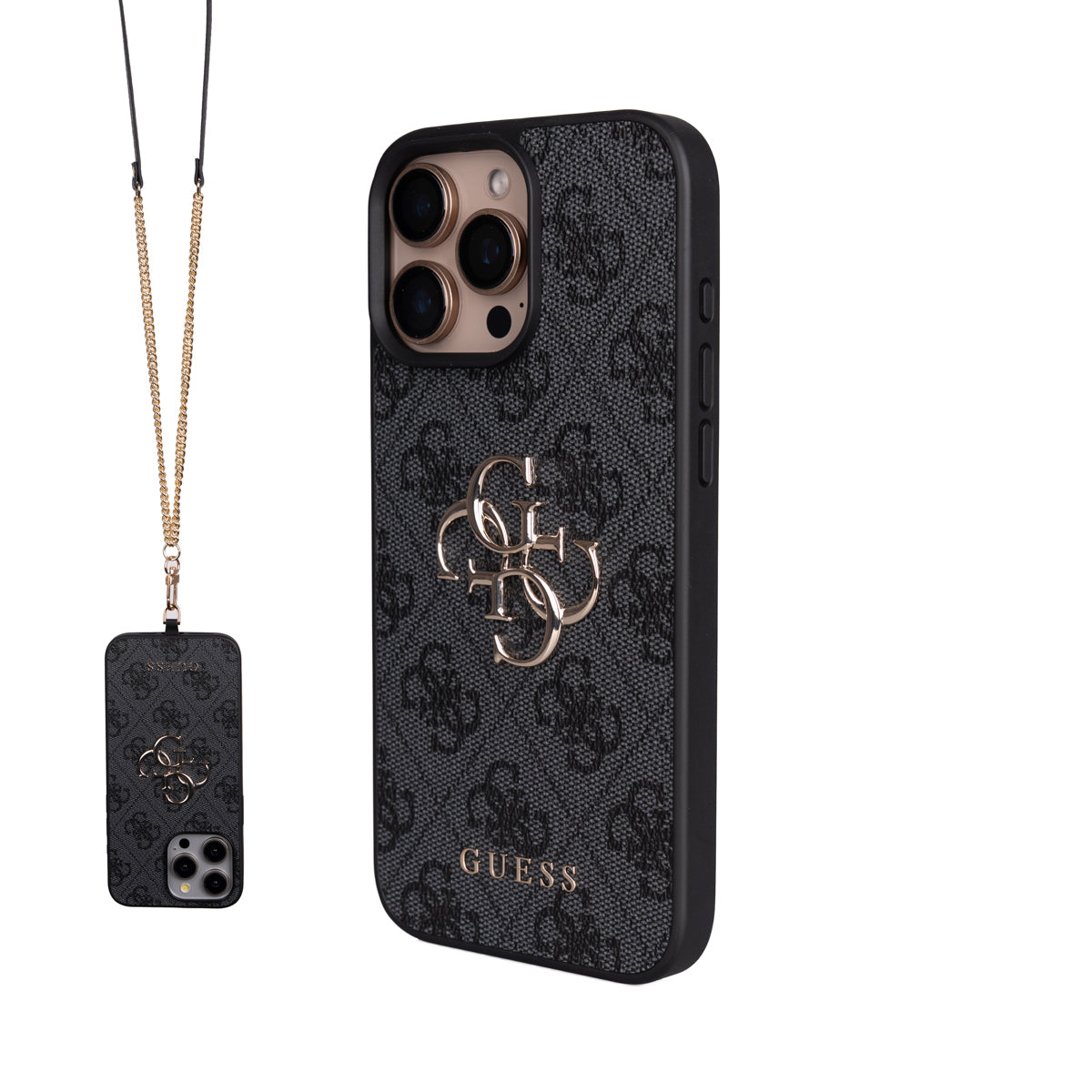 Apple iPhone 16 Pro Max Kılıf Guess Orjinal Lisanslı PU Deri 4G Büyük Metal Logolu Çapraz Vücut Askılı Kapak - Görsel 3