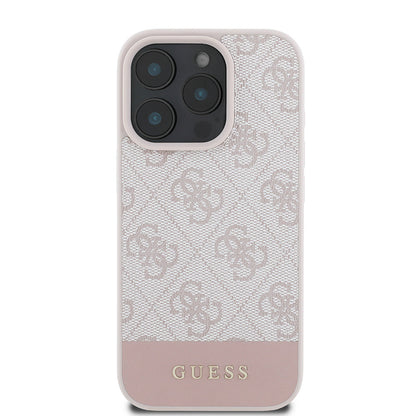 Apple iPhone 16 Pro Max Kılıf Guess Orjinal Lisanslı PU Deri Şerit Logo Dizaynlı Kapak - Görsel 3