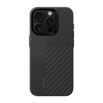 Apple iPhone 16 Pro Max Kılıf Karbon Fiber M-safe Şarj Özellikli Kamera Kontrol Butonlu Benks Hybrid ArmorPro Montage Kevlar Kapak - Görsel 2