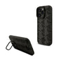 Apple iPhone 16 Pro Max Kılıf Lacoste Orjinal Lisanslı M-safe Şarj Özellikli Standlı PU Deri Karışık Monogram Desenli Kapak
