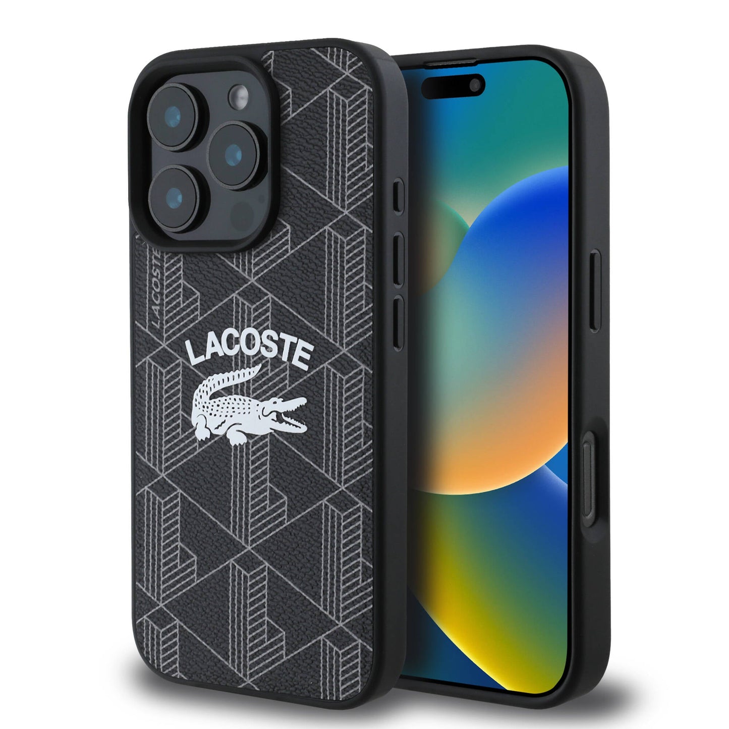 Apple iPhone 16 Pro Max Kılıf Lacoste Orjinal Lisanslı M-safe Şarj Özellikli Mono Vintage Logo Kapak - Görsel 3