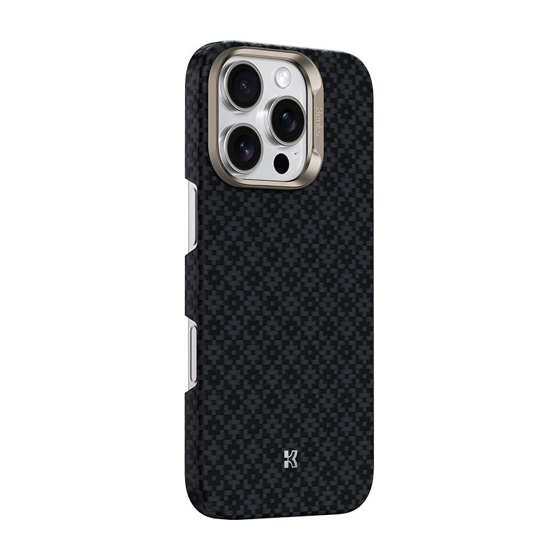 Apple iPhone 16 Pro Max Kılıf M-Safe Şarj Özellikli Benks ArmorAir ArmorGrid Serisi Kevlar Kapak - Görsel 3