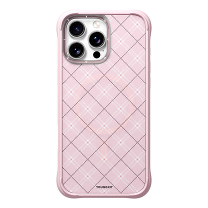 Apple iPhone 16 Pro Max Kılıf M-safe Şarj Özellikli Youngkit Argyle Serisi Kapak - Görsel 3