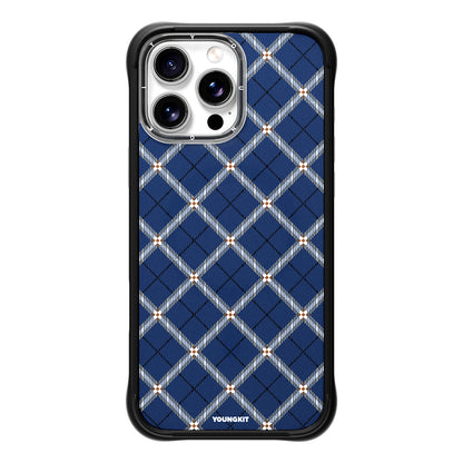Apple iPhone 16 Pro Max Kılıf M-safe Şarj Özellikli Youngkit Argyle Serisi Kapak - Görsel 2