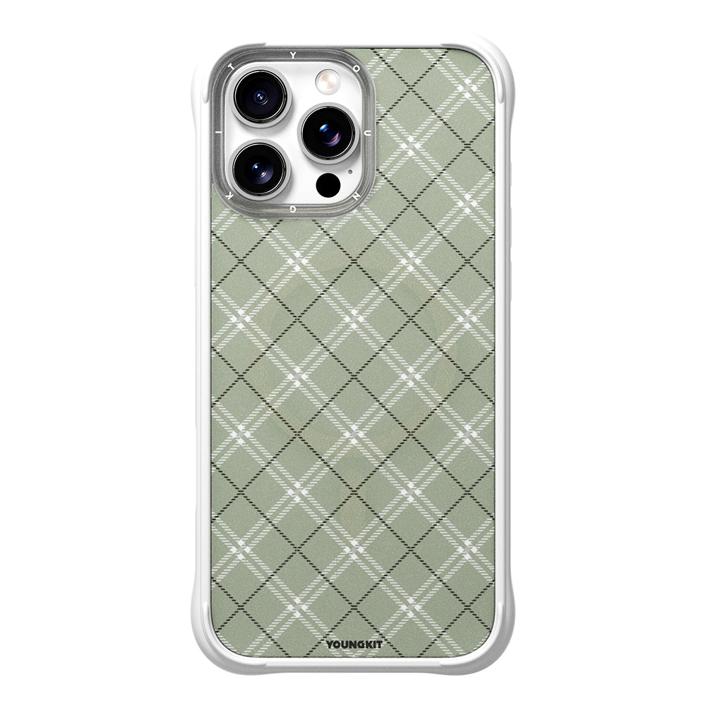 Apple iPhone 16 Pro Max Kılıf M-safe Şarj Özellikli Youngkit Argyle Serisi Kapak - Görsel 4