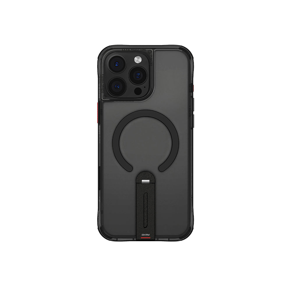 Apple iPhone 16 Pro Max Kılıf M-safe Şarj Özellikli 360 Derece Dönebilen Standlı Skinarma Helix Kapak - Görsel 3