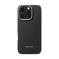 Apple iPhone 16 Pro Max Kılıf M-safe Şarj Özellikli 600D Aramid Fiber Pitaka Ultra-Slim Classic Serisi Black-Grey Twill Kapak