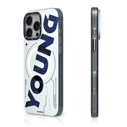 Apple iPhone 16 Pro Max Kılıf M-safe Şarj Özellikli Airbagli Çift Katmanlı Youngkit Future Serisi Kapak - Görsel 4