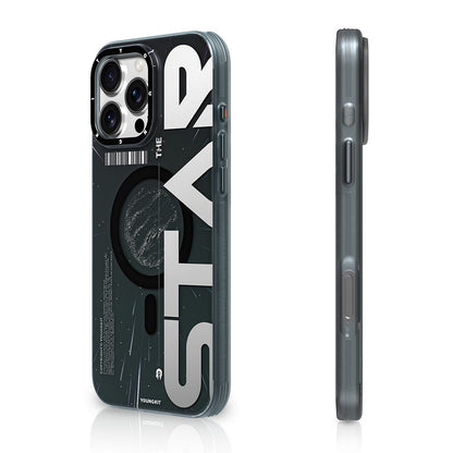 Apple iPhone 16 Pro Max Kılıf M-safe Şarj Özellikli Airbagli Hologram Tasarımlı Youngkit Interstellar Serisi Kapak - Görsel 4