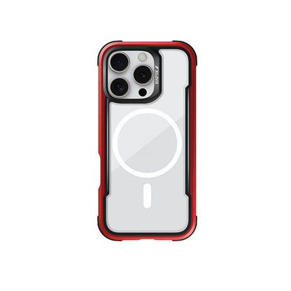 Apple iPhone 16 Pro Max Kılıf M-safe Şarj Özellikli Airbagli Raptic Shield Serisi Şeffaf Arka Yüzey Kapak