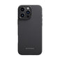 Apple iPhone 16 Pro Max Kılıf M-safe Şarj Özellikli Aramid Fiber Pitaka Military-Grade Classic Serisi Black-Grey Twill Kapak