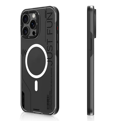 Apple iPhone 16 Pro Max Kılıf M-safe Şarj Özellikli Çıkarılabilir Arka Yüzeyli Youngkit Mecha Kapak - Görsel 3