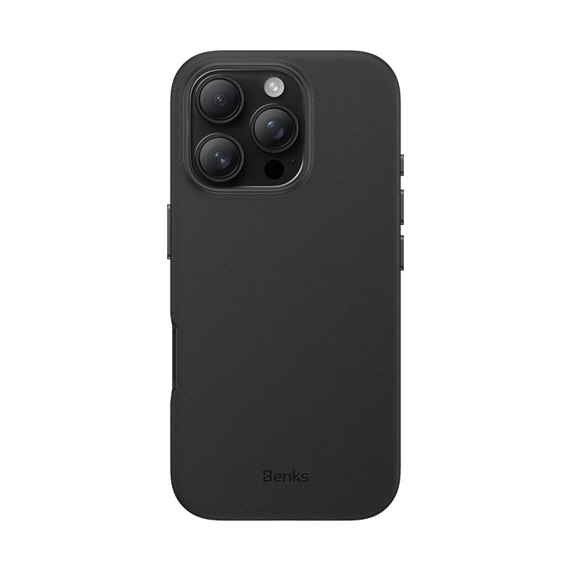 Apple iPhone 16 Pro Max Kılıf M-safe Şarj Özellikli Çizilmeye Dayanıklı Benks VitaPro Serisi PU Deri Kapak - Görsel 2