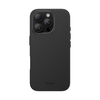 Apple iPhone 16 Pro Max Kılıf M-safe Şarj Özellikli Çizilmeye Dayanıklı Benks VitaPro Serisi PU Deri Kapak - Görsel 2