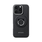 Apple iPhone 16 Pro Max Kılıf M-safe Şarj Özellikli Grip 3 Standlı Aramid Fiber Pitaka Military Grade Classic Serisi Black-Grey Twill Kapak