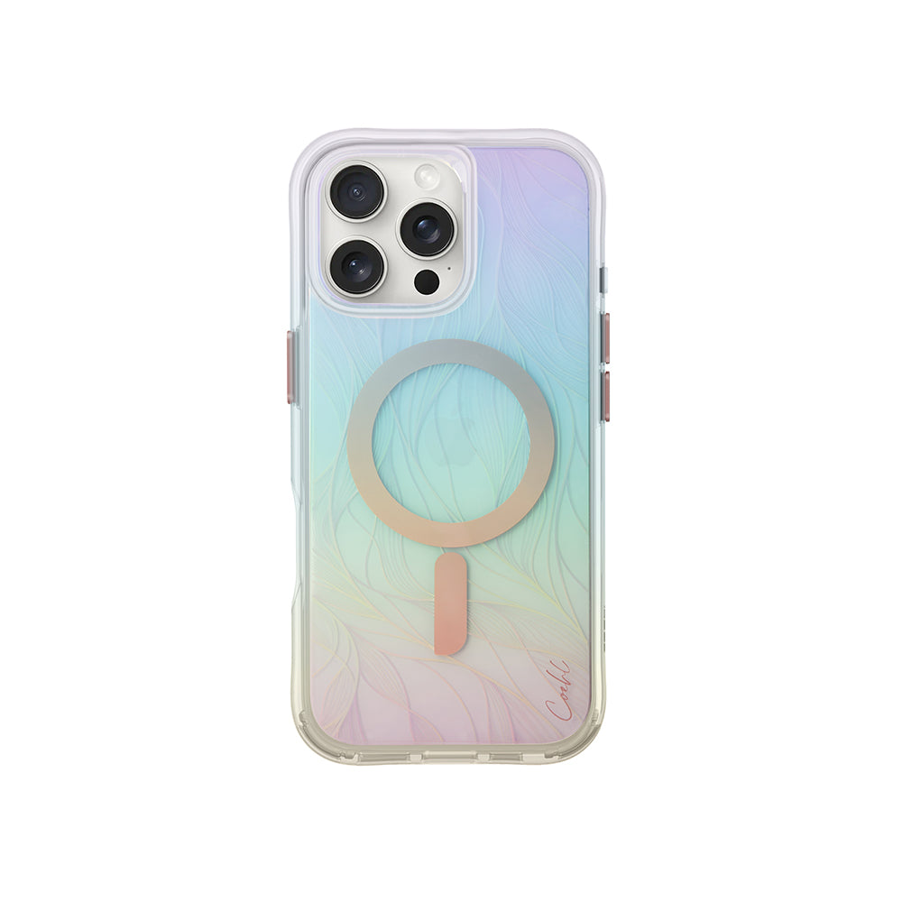 Apple iPhone 16 Pro Max Kılıf M-safe Şarj Özellikli Holografik Şeffaf Arka Yüzey Coehl Willow Kapak - Görsel 2