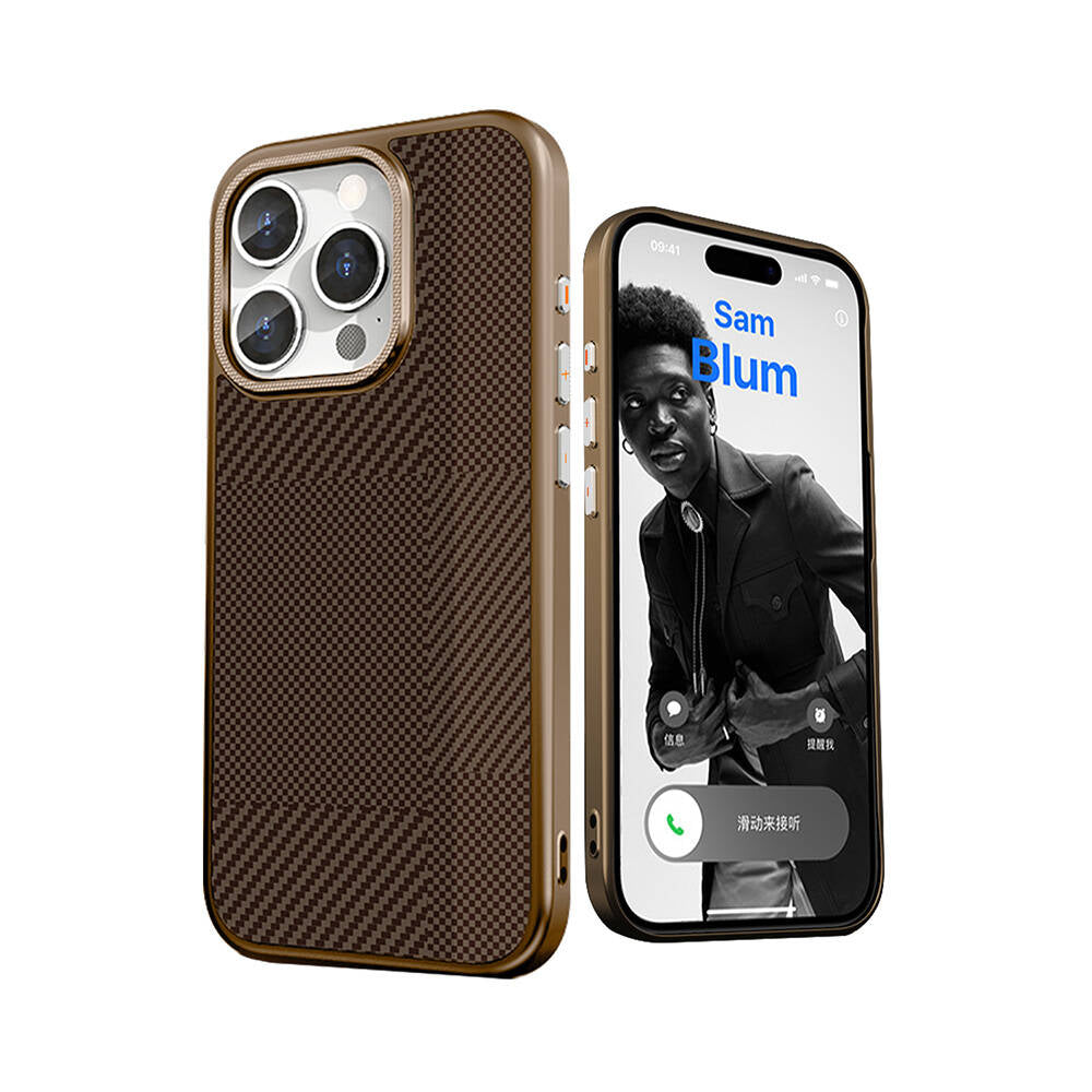 Apple iPhone 16 Pro Max Kılıf M-safe Şarj Özellikli Karbon Fiber Desenli Mutural Montage Kapak - Görsel 3